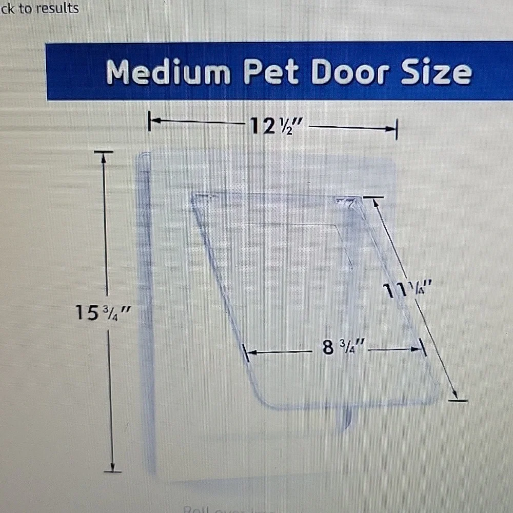 PETOUCH Plastic Pet Door Medium 8.5